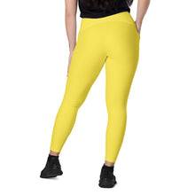 Load image into Gallery viewer, Leggings with pockets (Yellow w/White)