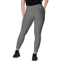 Load image into Gallery viewer, Leggings with pockets (Grey w/White)