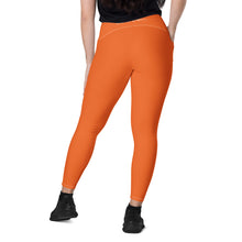 Load image into Gallery viewer, Leggings with pockets (Orange w/White)