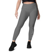 Load image into Gallery viewer, Leggings with pockets (Grey w/White)
