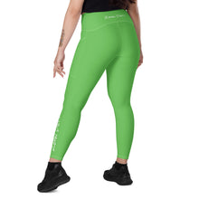 Load image into Gallery viewer, Leggings with pockets (Mantis w/White)