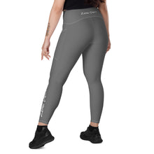 Load image into Gallery viewer, Leggings with pockets (Grey w/White)