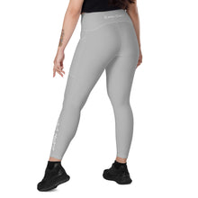 Load image into Gallery viewer, Leggings with pockets (Silver w/White)