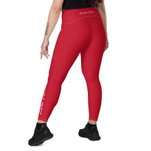 Load image into Gallery viewer, Leggings with pockets (Red w/White)