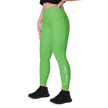 Load image into Gallery viewer, Leggings with pockets (Mantis w/White)