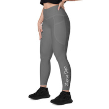 Load image into Gallery viewer, Leggings with pockets (Grey w/White)