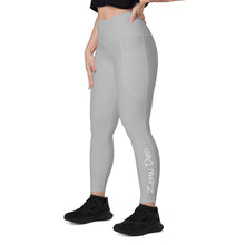 Load image into Gallery viewer, Leggings with pockets (Silver w/White)