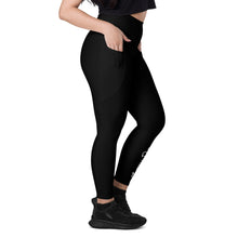 Load image into Gallery viewer, Leggings with pockets (Black w/White)