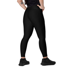 Load image into Gallery viewer, Leggings with pockets (Black w/White)