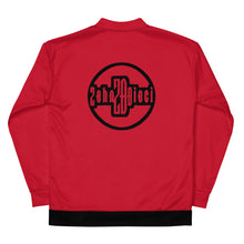 Load image into Gallery viewer, Unisex Bomber Jacket (Red w/Black)