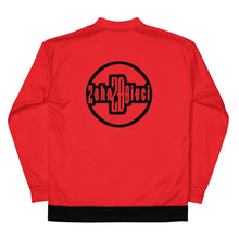 Load image into Gallery viewer, Unisex Bomber Jacket (Alizarin w/Black)