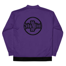 Load image into Gallery viewer, Unisex Bomber Jacket (Purple w/Black)