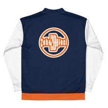 Load image into Gallery viewer, Bomber Jacket (Navy w/Orange & White)