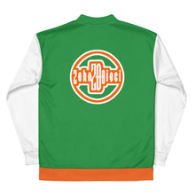 Load image into Gallery viewer, Bomber Jacket (Sea Green w/Orange & White)