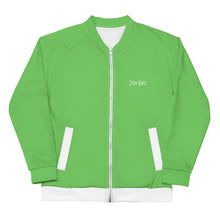 Load image into Gallery viewer, Unisex Bomber Jacket (Mantis w/White)