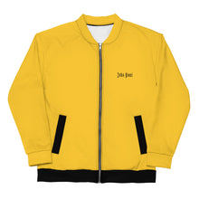 Load image into Gallery viewer, Unisex Bomber Jacket (Gold w/Black)