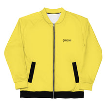 Load image into Gallery viewer, Unisex Bomber Jacket (Yellow w/Black)