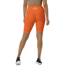 Load image into Gallery viewer, Biker Shorts (Orange w/White)