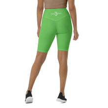 Load image into Gallery viewer, Biker Shorts (Mantis w/White)