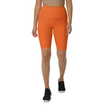 Load image into Gallery viewer, Biker Shorts (Orange w/White)