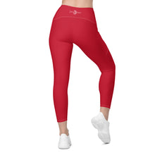 Load image into Gallery viewer, Crossover leggings with pockets (Red)