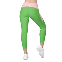 Load image into Gallery viewer, Crossover leggings with pockets (Pink Mantis)