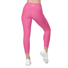 Load image into Gallery viewer, Crossover leggings with pockets (Brilliant Rose)