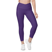 Load image into Gallery viewer, Crossover leggings with pockets (Purple)