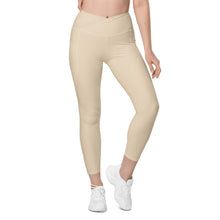 Load image into Gallery viewer, Crossover leggings with pockets (Champagne)