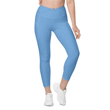 Load image into Gallery viewer, Crossover leggings with pockets (Jordy Blue)