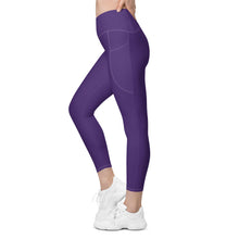 Load image into Gallery viewer, Crossover leggings with pockets (Purple)