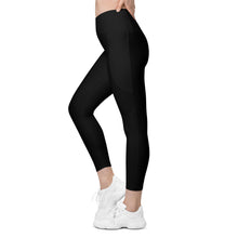 Load image into Gallery viewer, Crossover leggings with pockets (Black)