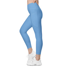 Load image into Gallery viewer, Crossover leggings with pockets (Jordy Blue)
