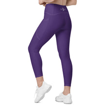Load image into Gallery viewer, Crossover leggings with pockets (Purple)