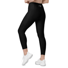 Load image into Gallery viewer, Crossover leggings with pockets (Black)