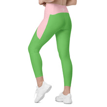 Load image into Gallery viewer, Crossover leggings with pockets (Pink Mantis)