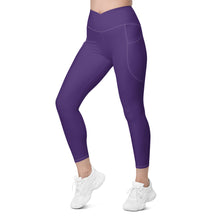 Load image into Gallery viewer, Crossover leggings with pockets (Purple)