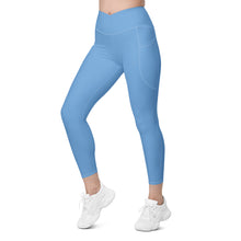 Load image into Gallery viewer, Crossover leggings with pockets (Jordy Blue)