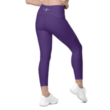 Load image into Gallery viewer, Crossover leggings with pockets (Purple)