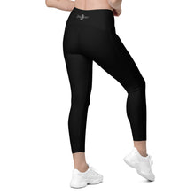 Load image into Gallery viewer, Crossover leggings with pockets (Black)