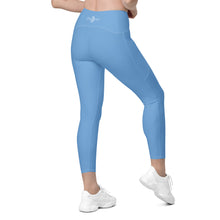 Load image into Gallery viewer, Crossover leggings with pockets (Jordy Blue)