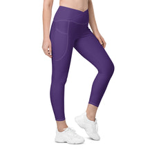 Load image into Gallery viewer, Crossover leggings with pockets (Purple)