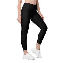 Load image into Gallery viewer, Crossover leggings with pockets (Black)