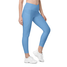 Load image into Gallery viewer, Crossover leggings with pockets (Jordy Blue)