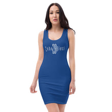 Load image into Gallery viewer, "Anytime Dress" (Dark Cerulean w/White)