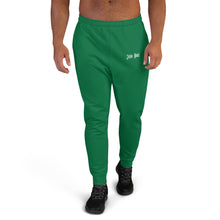 Load image into Gallery viewer, Men's Joggers (Jewel Green & White)