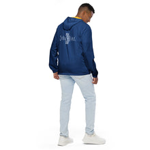Load image into Gallery viewer, Men’s Windbreaker (Dark Cerulean w/Gold trim inside)