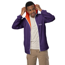Load image into Gallery viewer, Men’s Windbreaker (Purple w/Orange trim inside)