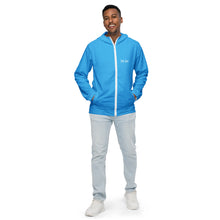 Load image into Gallery viewer, Men’s Windbreaker (Deep Sky Blue w/Silver trim inside)
