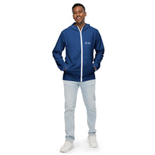 Load image into Gallery viewer, Men’s Windbreaker (Dark Cerulean w/Gold trim inside)
